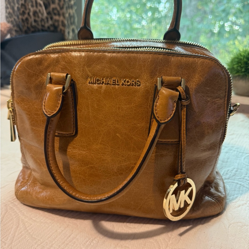 Michael Kors Tan Leather Satchel